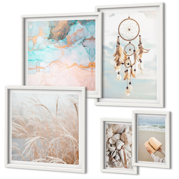 Set 5 slik v okvirju Boho sanje plaža narava