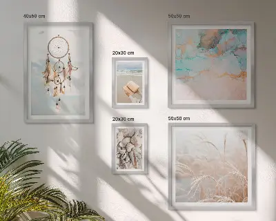 Komplet 5 slik v okvirju boho motiv s plažo in naravo