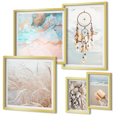 Set 5 slik v okvirju Boho sanje plaža narava