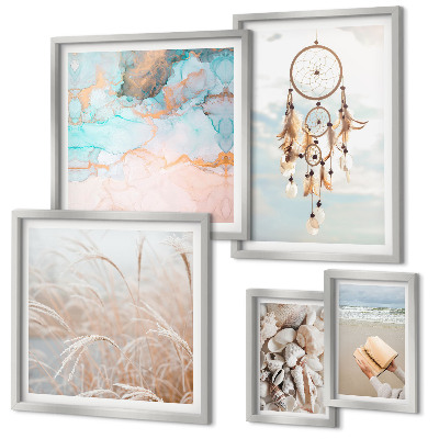 Set 5 slik v okvirju Boho sanje plaža narava