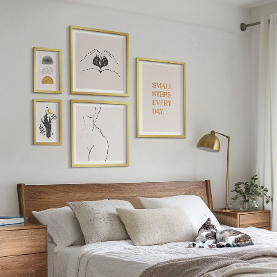 Set 5 slik v okvirju Motivacija pozitivno razmišljanje minimalizem