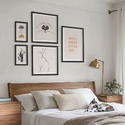 Set 5 slik v okvirju Motivacija pozitivno razmišljanje minimalizem