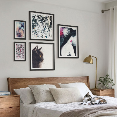 Set 5 slik v okvirju Elegantni abstraktni portreti