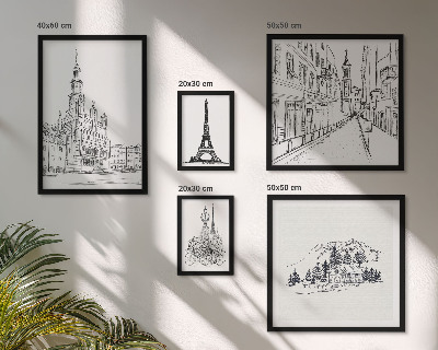 Poliptih v okvirju Elegantne arhitekturne ilustracije
