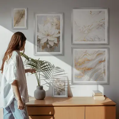 Elegantne cvetlične kompozicije komplet ujemajočih se slik