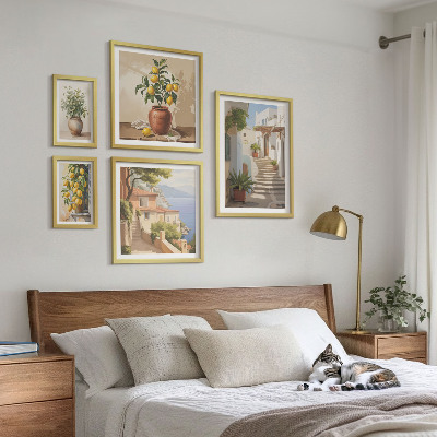 Komplet ujemajočih se slik Elegantne notranje ulične rastline
