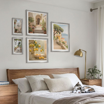 Set 5 slik v okvirju Očarljive ulice z morskimi sadeži