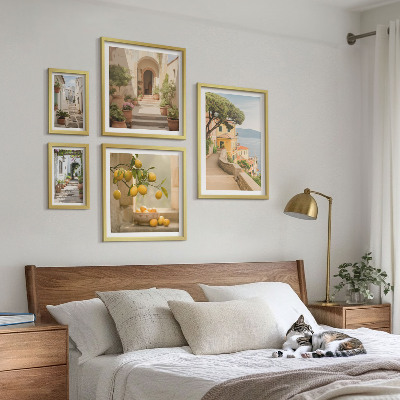 Set 5 slik v okvirju Očarljive ulice z morskimi sadeži