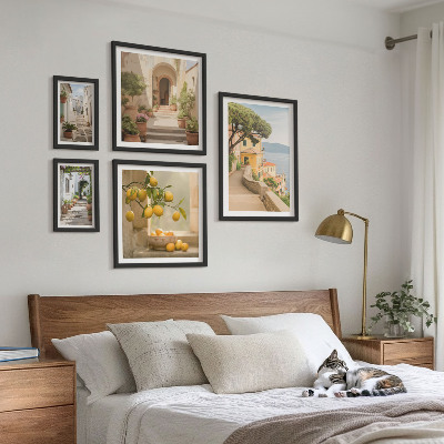 Set 5 slik v okvirju Očarljive ulice z morskimi sadeži