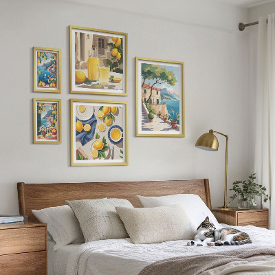 Set 5 slik v okvirju Limone s slikovitim razgledom