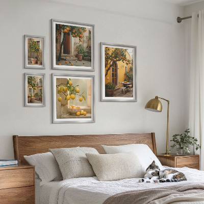 Set 5 slik v okvirju Agrumi na vrtu