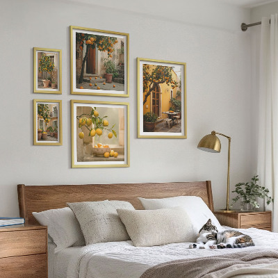Set 5 slik v okvirju Agrumi na vrtu