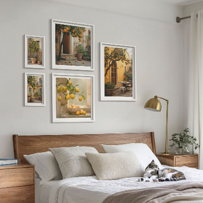Set 5 slik v okvirju Agrumi na vrtu