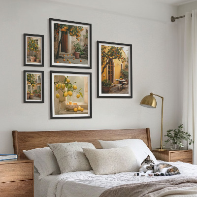Set 5 slik v okvirju Agrumi na vrtu
