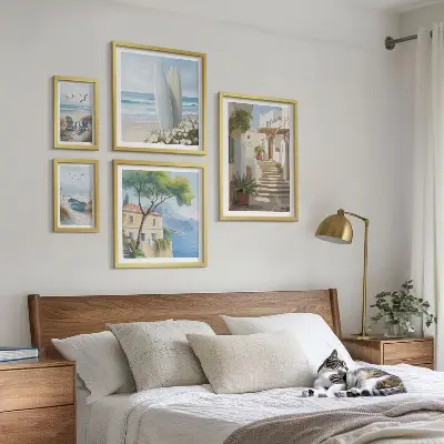 Elegantni razgledi na morje set 5 slik v okvirju