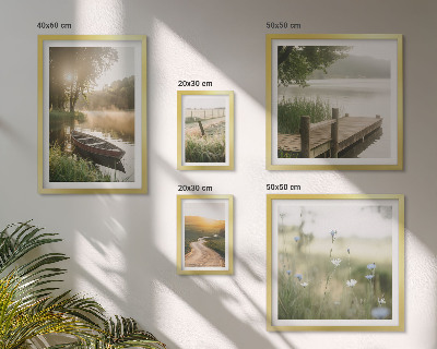 Set 5 slik v okvirju Mirne pokrajine zelene vode