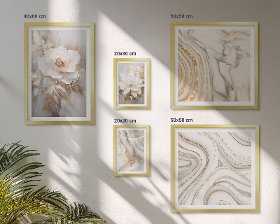 Set 5 slik v okvirju Abstraktni cvetlični motivi, eleganca