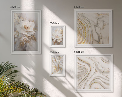 Set 5 slik v okvirju Abstraktni cvetlični motivi, eleganca