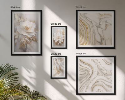 Set 5 slik v okvirju Abstraktni cvetlični motivi, eleganca