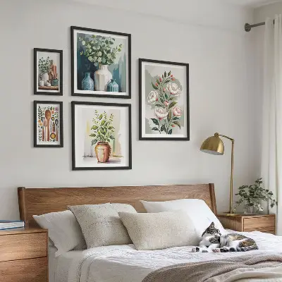 Elegantne rastlinske dekoracije za kuhinjo poliptih v okvirju