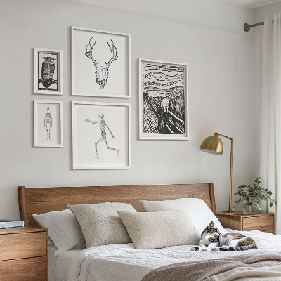 Set 5 slik v okvirju Nadrealistična umetnost, narava, človek