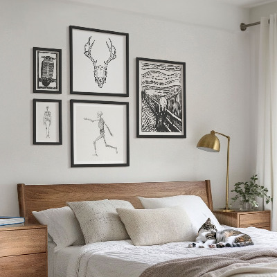 Set 5 slik v okvirju Nadrealistična umetnost, narava, človek
