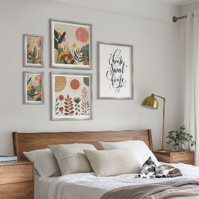 Set 5 slik v okvirju Elegantne rastlinske dekoracije