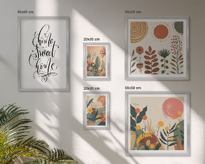 Set 5 slik v okvirju Elegantne rastlinske dekoracije
