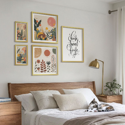 Set 5 slik v okvirju Elegantne rastlinske dekoracije