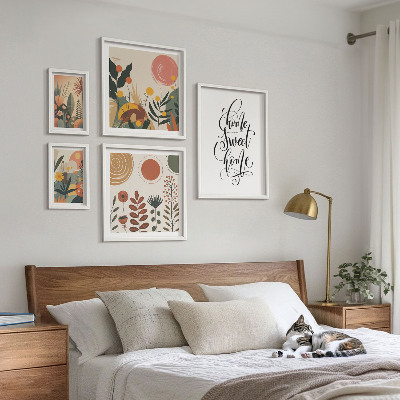 Set 5 slik v okvirju Elegantne rastlinske dekoracije