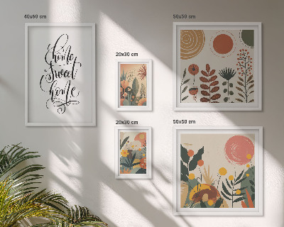 Set 5 slik v okvirju Elegantne rastlinske dekoracije