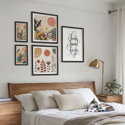 Set 5 slik v okvirju Elegantne rastlinske dekoracije