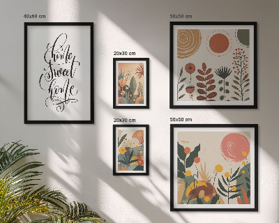 Set 5 slik v okvirju Elegantne rastlinske dekoracije