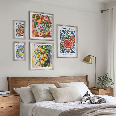 Komplet ujemajočih se slik Sončni starinski citrusi