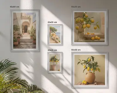 Komplet elegantnih okraskov iz citrusov ujemajoče se slike
