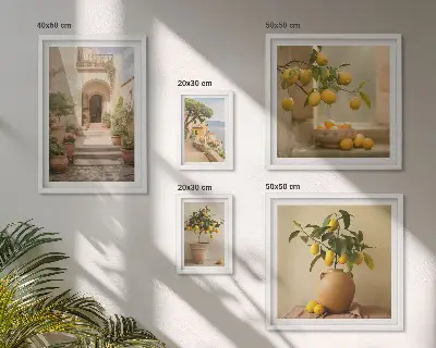 Komplet elegantnih okraskov iz citrusov ujemajoče se slike