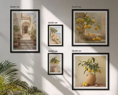 Komplet elegantnih okraskov iz citrusov ujemajoče se slike