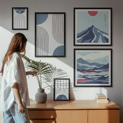 Geometrija abstraktnih pokrajin poliptih v okvirju