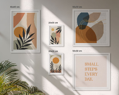 Poliptih v okvirju Elegantna abstraktna grafika rastlin
