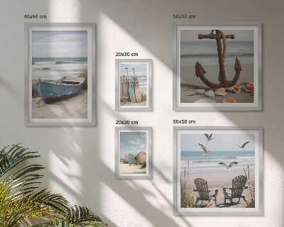 Set 5 slik v okvirju Obmorsko vzdušje, sprostitev, plaža
