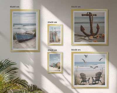 Set 5 slik v okvirju Obmorsko vzdušje, sprostitev, plaža
