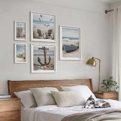 Set 5 slik v okvirju Obmorsko vzdušje, sprostitev, plaža