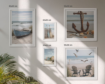 Set 5 slik v okvirju Obmorsko vzdušje, sprostitev, plaža