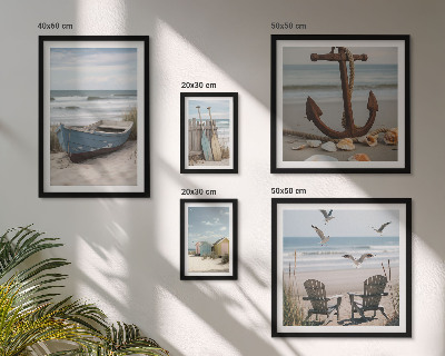 Set 5 slik v okvirju Obmorsko vzdušje, sprostitev, plaža