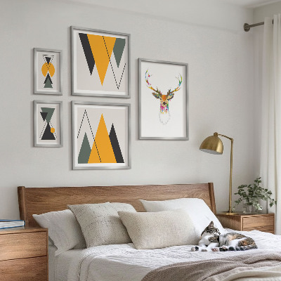 Set 5 slik v okvirju Barviti motivi v boho slogu