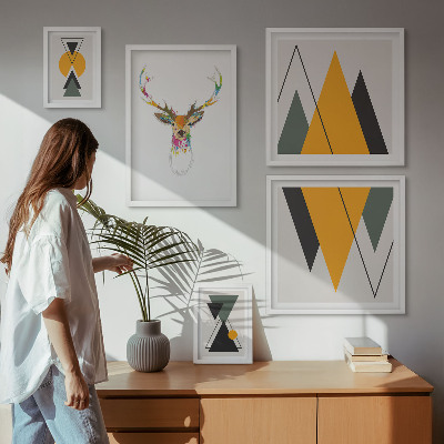 Set 5 slik v okvirju Barviti motivi v boho slogu