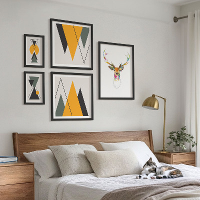Set 5 slik v okvirju Barviti motivi v boho slogu