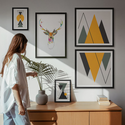 Set 5 slik v okvirju Barviti motivi v boho slogu