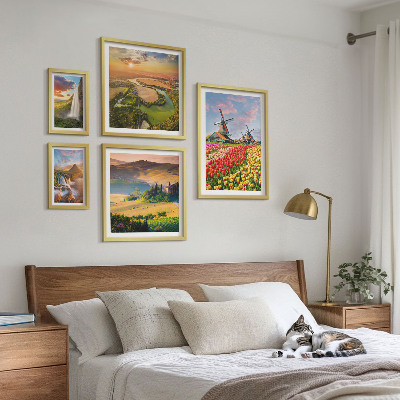 Poliptih v okvirju Pokrajine narave slapovi vetrnice