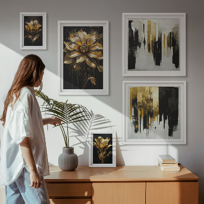 Komplet ujemajočih se slik Cvetlični motivi, eleganca, modernost